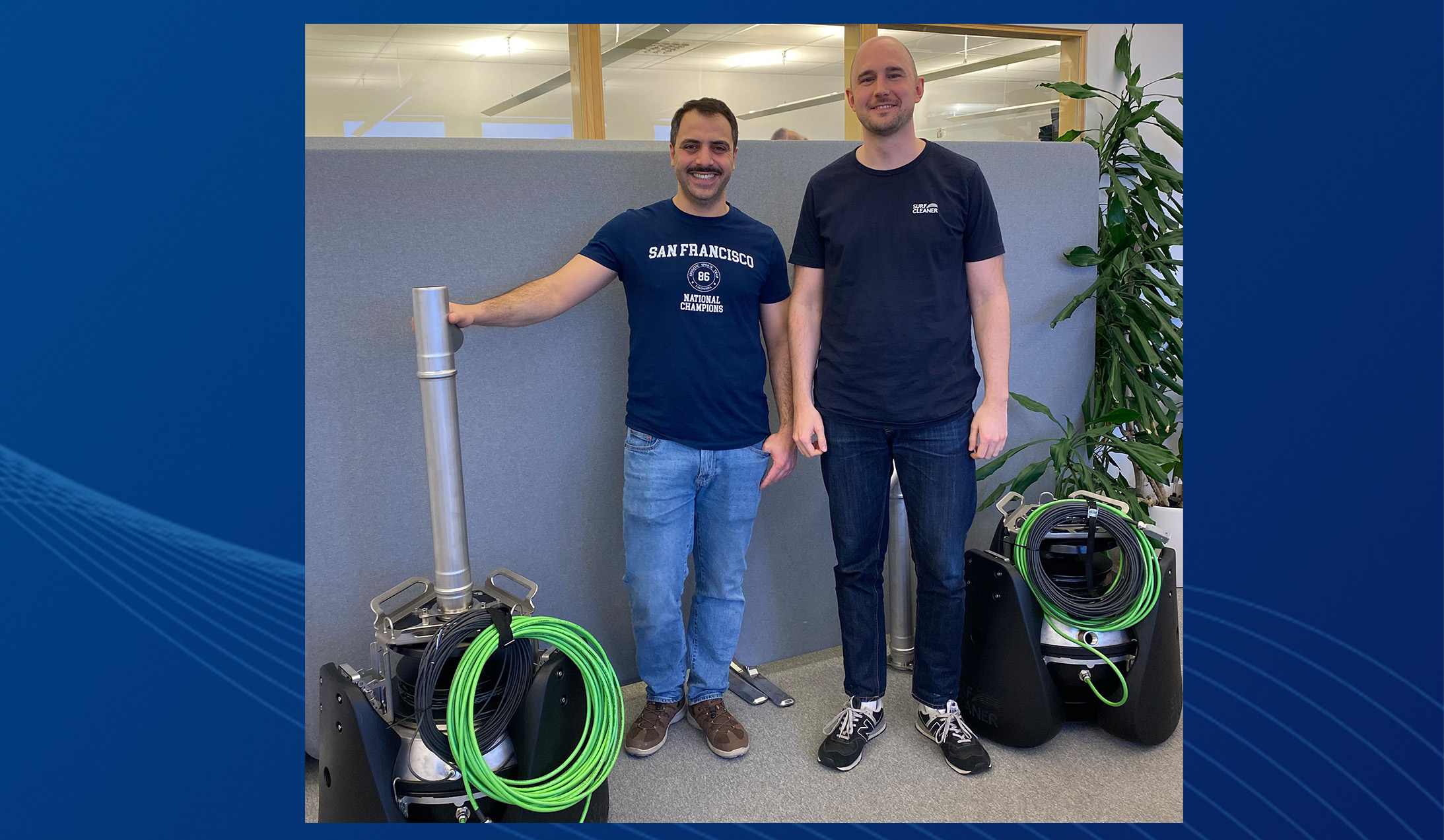 Surfcleaner's new employees on the engineering team - Isaac and Stefan